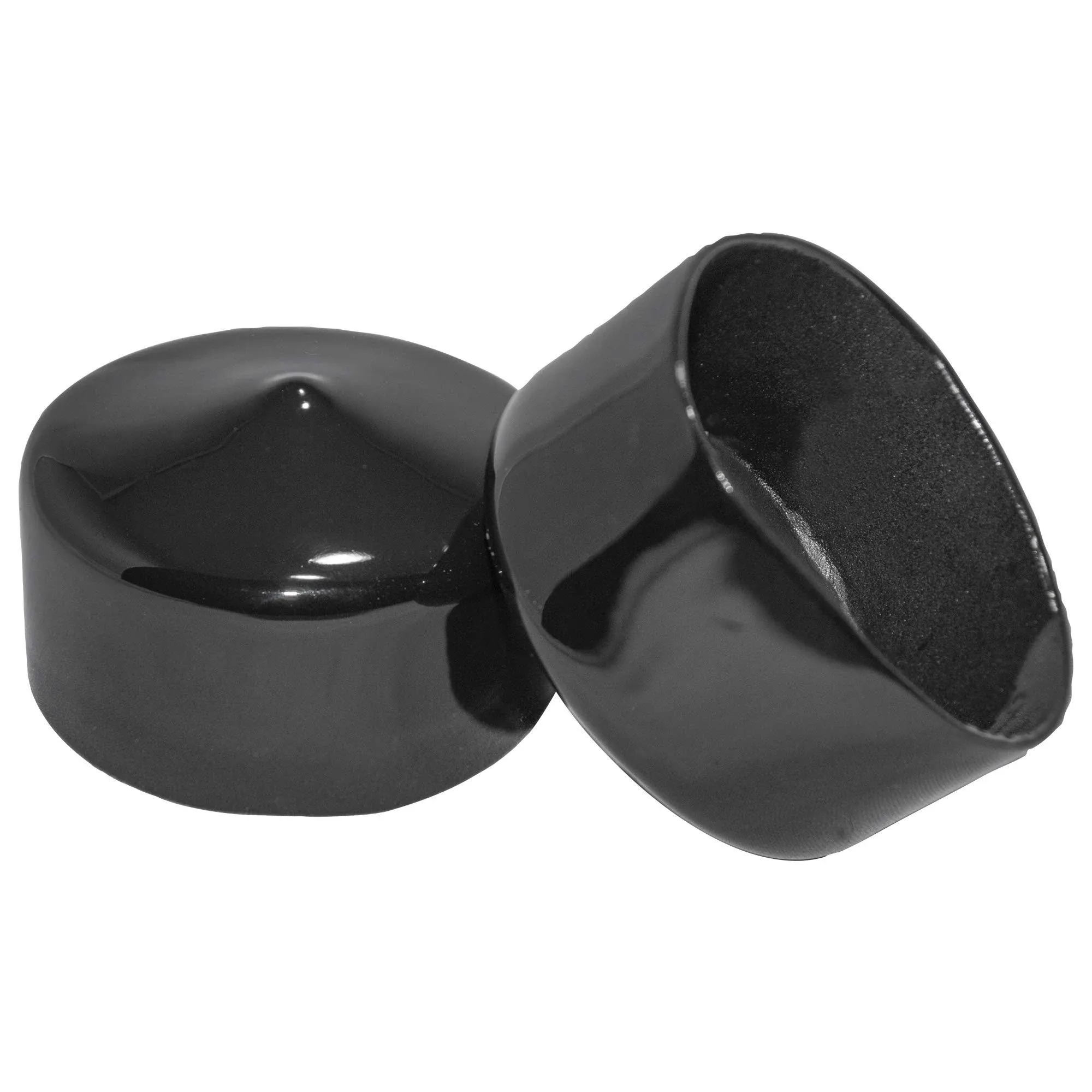 Made in USA Prescott Plastics 2" inch Round Rubber Hole Plugs (50 Pack), Black ...