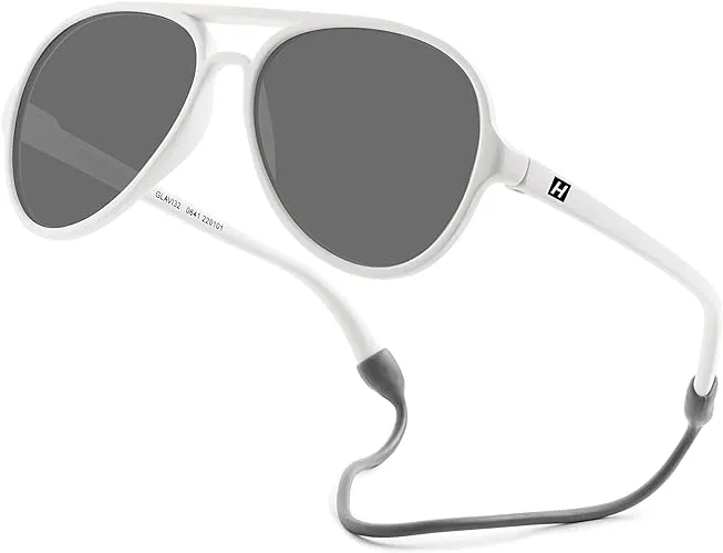 Hipsterkid Kid's Sunglass White Aviator Sunglasses 0-2 Years