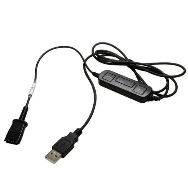 USB Adapter Cable with Volume Control and Mute Functionality (Compatible with Any ...