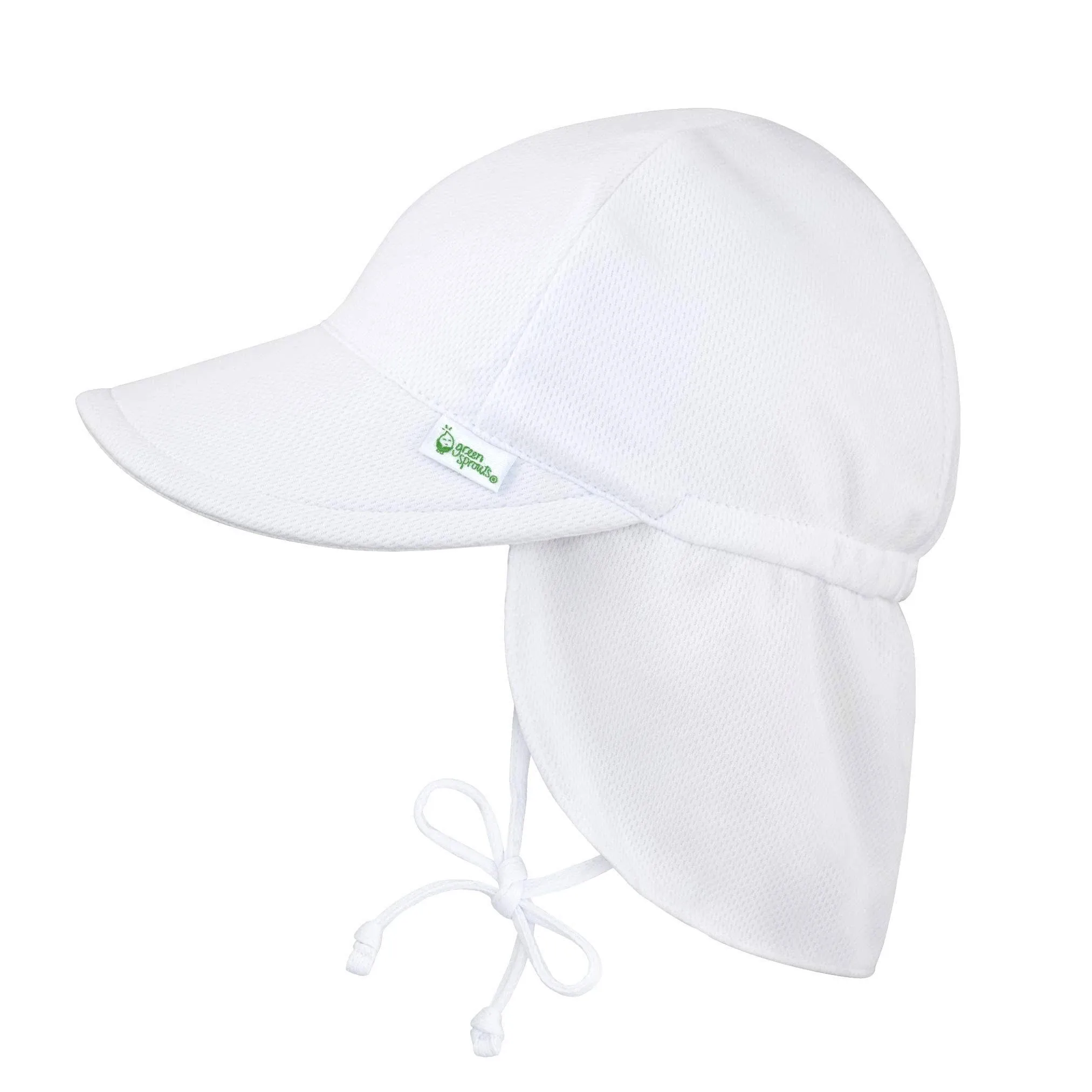 Breathable Flap Sun Hat White