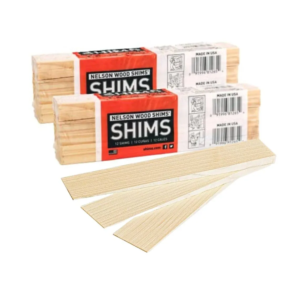 Nelson Wood Shims - DIY Bundle Wood Shims 8-Inch Shims, High Performance Natu...