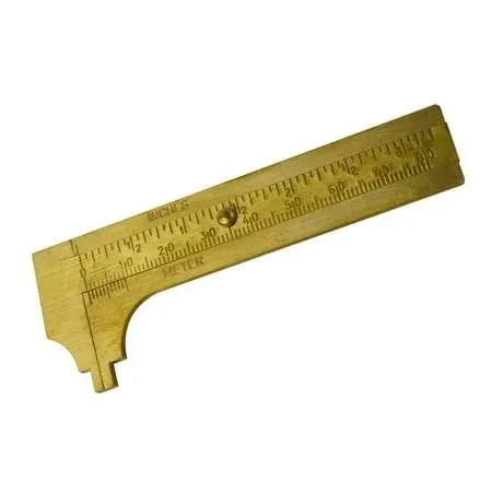 3&#034; 80 MM Solid Brass Vernier Gauge Jewelry Stone Measuring Inches Millimeters