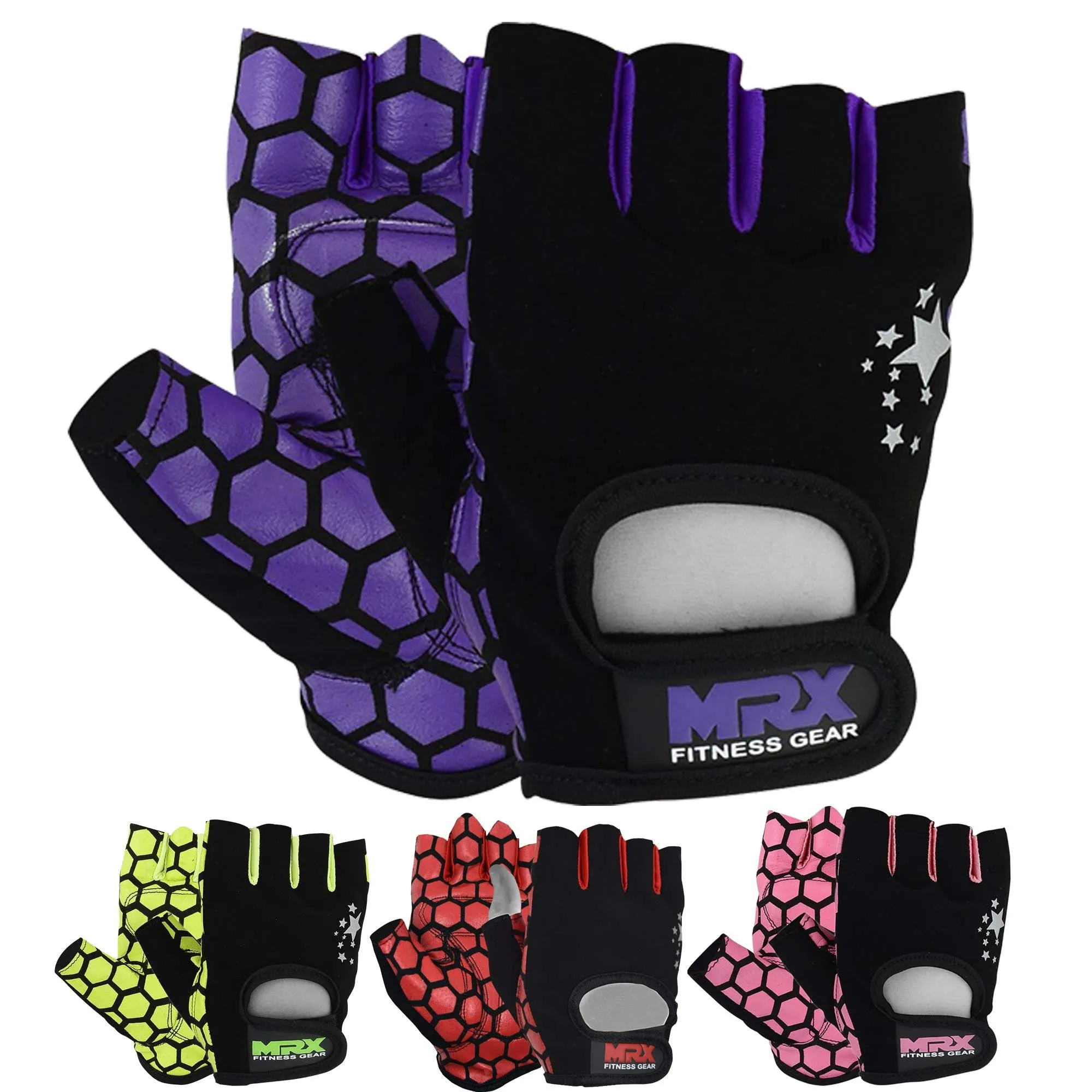 MRX Women's Weight Lifting Gloves Gym Training Bodybuilding Workout Glove Purple ...