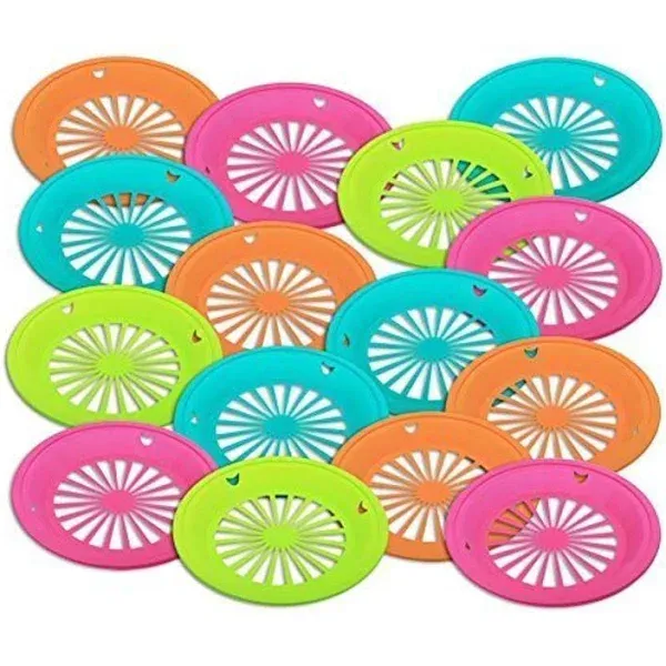 10.5&#034; Reusable Plastic Paper Plate Holders - Set of 12