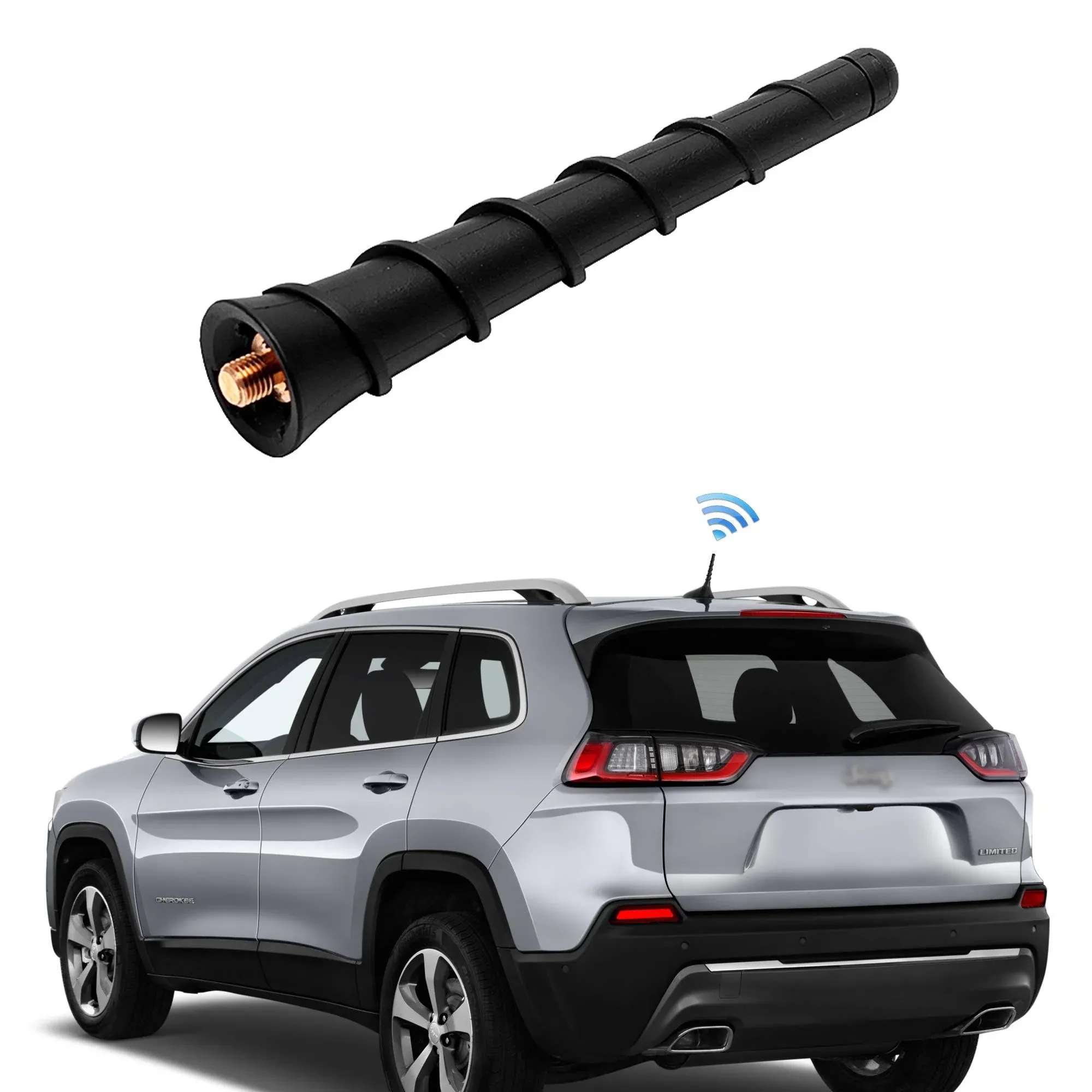 4.5&#034; Short Spiral Antenna Compatible with Jeep Cherokee Jeep Grand Cherokee