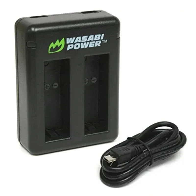 Wasabi Power Dual USB Charger for GoPro HERO11, HERO10, HERO9 &amp; Enduro Battery