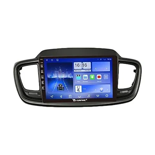 Kunfine Car CarPlay Android Auto Navigation Stereo GPS Radio Reverse Camera Display 10" IPS Touchscreen Headunit Tablet Pad Media Player for Kia Sorento 2014-2017, if Applicable Octa Core 4G+64G