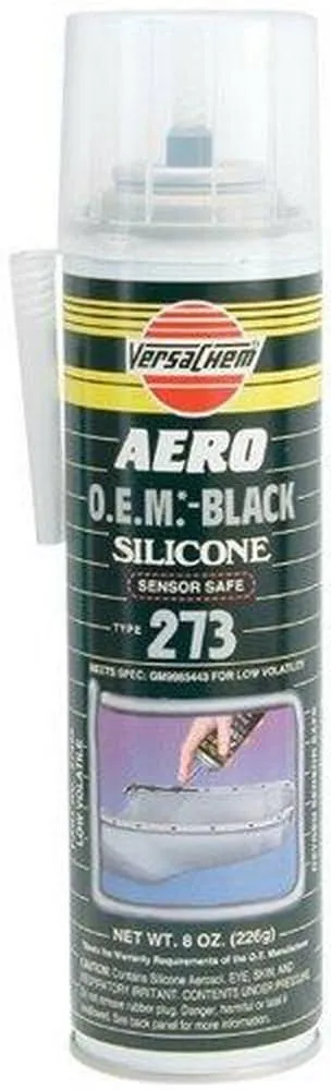 Versachem 27388 Black Low Volatile OEM Silicone - 8 oz. Aerosol