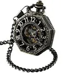 1920sMen’s Pocket Watch with Chain | Hand Winding Vintage Pocket Watch Classic