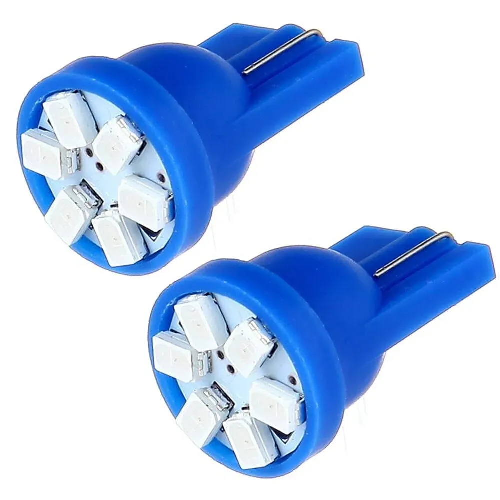 Cciyu 10x Super Blue Wedge Side T10 6smd LED Speedometer Instrument Light 192 194 168