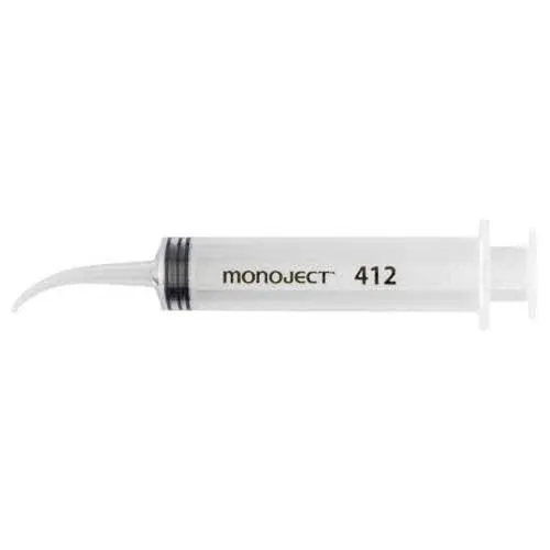 Monoject® 412 Curved Tip Irrigating Syringes, 12 cc, Class 2 - Box of 50