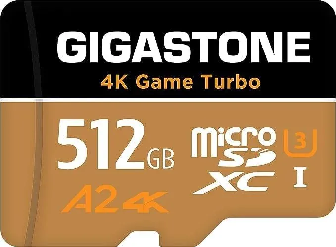 [5-Yrs Free Data Recovery] Gigastone 512GB Micro SD Card, 4K Game Turbo Max ...