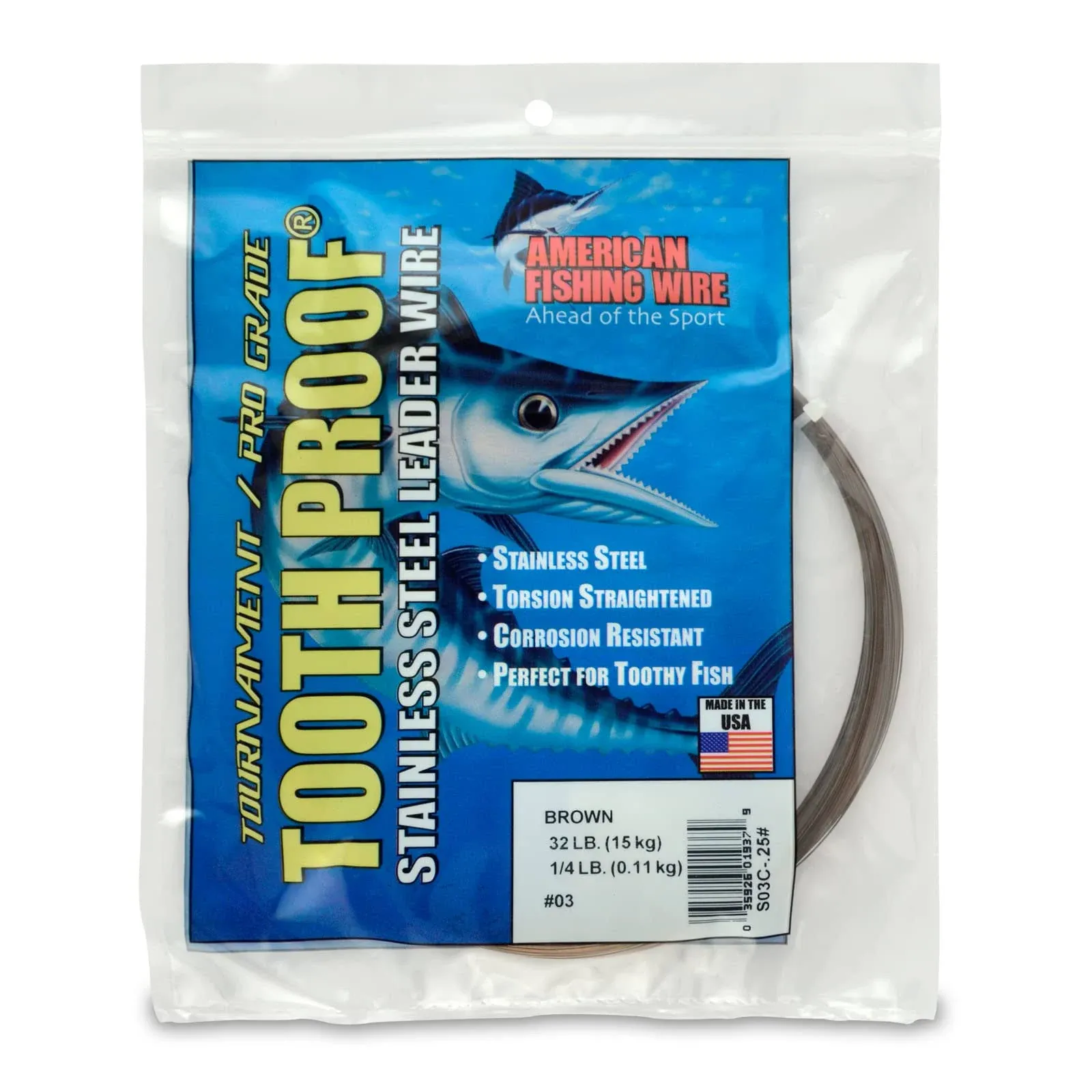 AFW Tooth Proof Stainless Steel Leader Wire 1/4lb