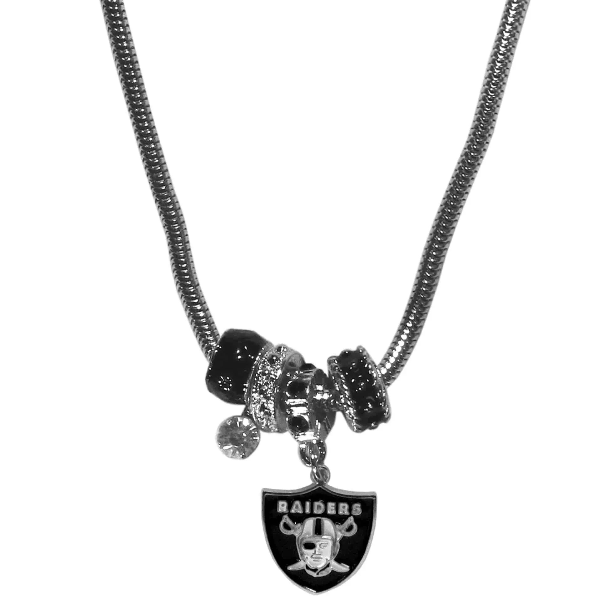 Oakland Raiders Euro Bead Necklace