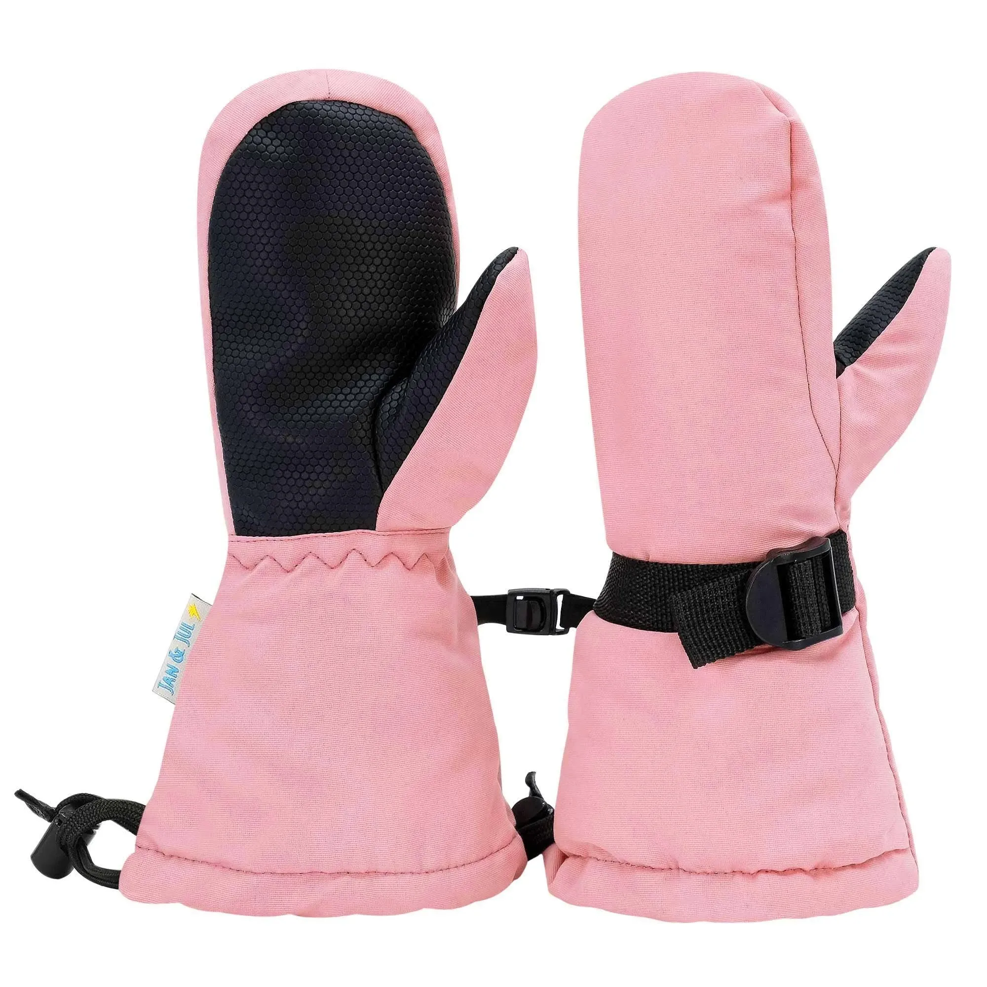 Jan & Jul Girls Warm Waterproof Mittens for Winter Snow (Dusty Pink, L: 6-8 Years ...