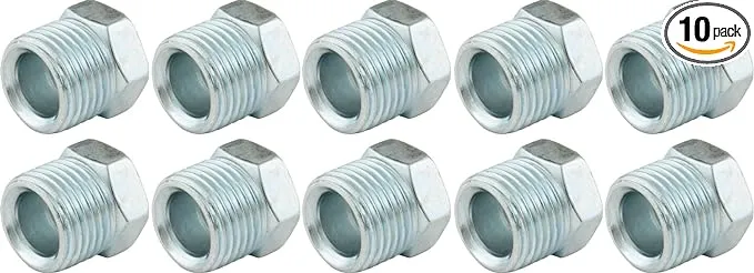 Allstar ALL50142 5/8-18 Thread for 3/8" Fuel Line Zinc Plated Inverted Flare Nut, (Pack of 10)