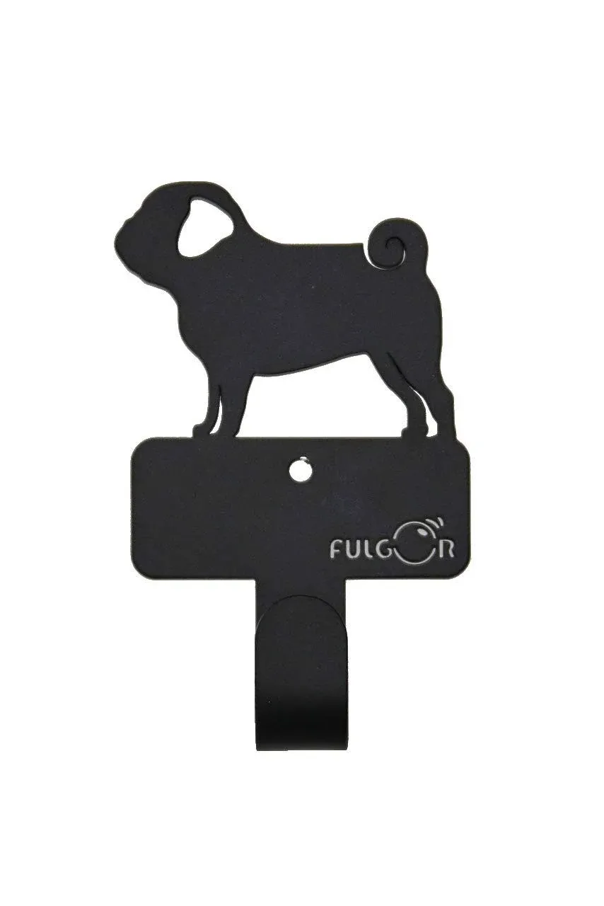 Puppy Dog Decoration Metal Wall Hook (Pug)