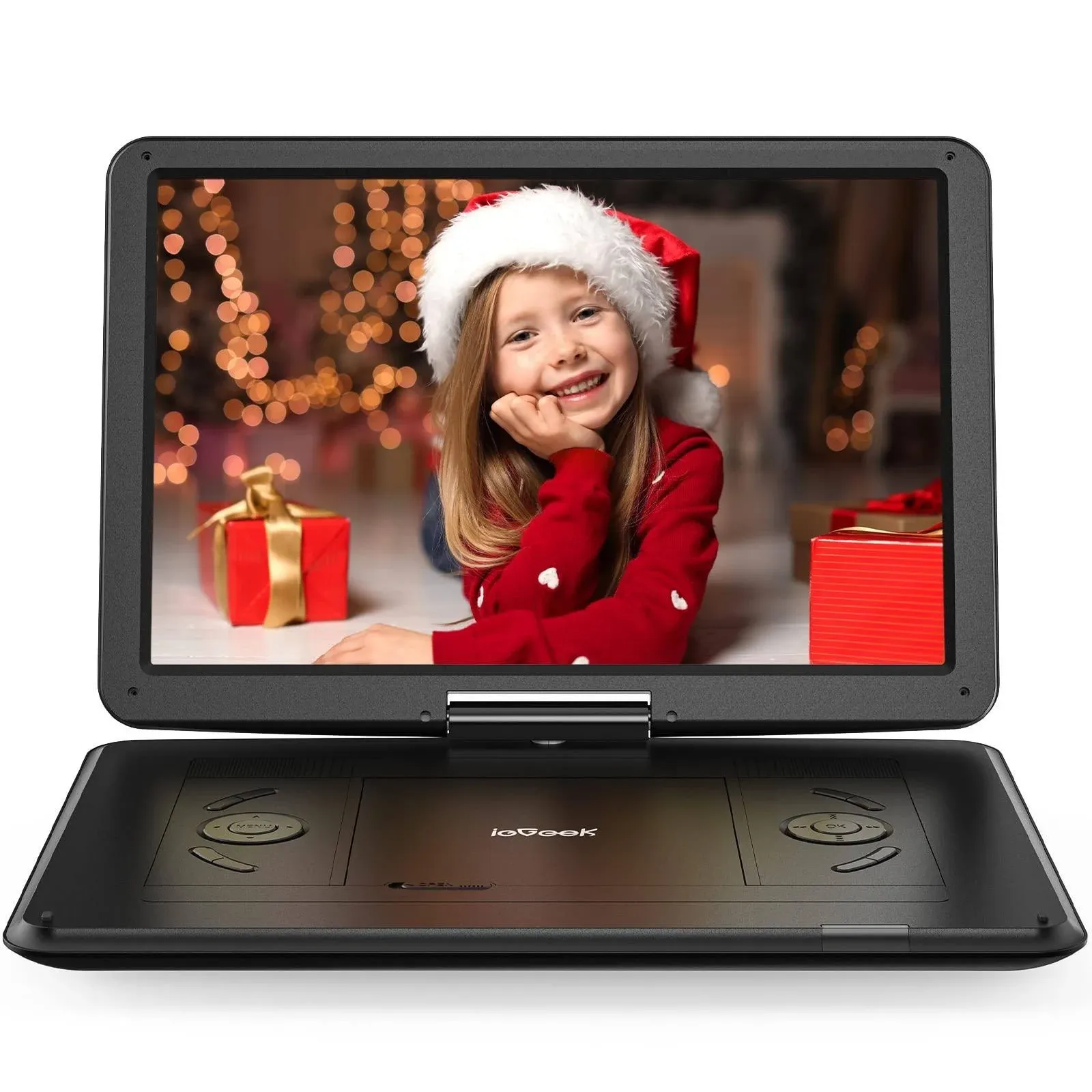 ieGeek 16.9 Portable DVD Player with 14.1Swivel Screen, 6 Hrs Rechargeable ...