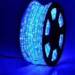 50ft 360 LED Waterproof Rope Lights,110V Connectable Indoor Outdoor Blue