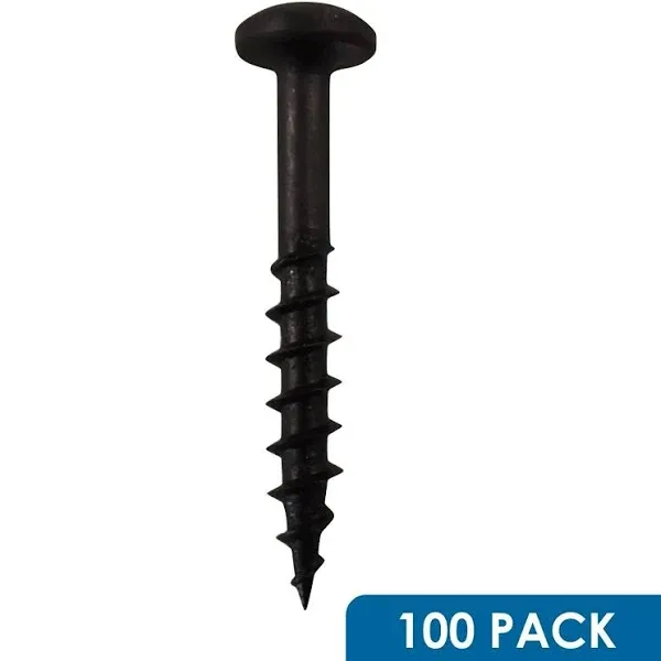 Rok Hardware 100 Pack #8 x 1-1/4' Coarse Thread Phillips Pan Head Wood Screws ...