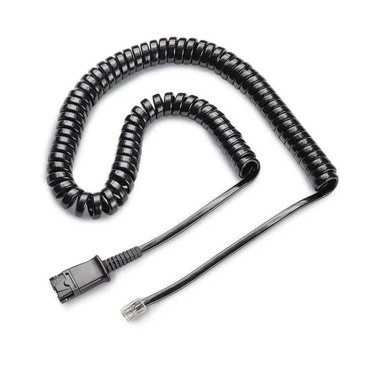 Poly U10P-S Quick Disconnect to Modular Cord Adapter Cable, Black (784S0AA)