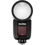 Godox V1N Flash Professional Camera Flash Speedlite Speedlight Round Head Wireless 2.4G Fresnel Zoom for Nikon D5300 D750 D850 D7100 Z7Cameras Camcorder for Wedding Portrait Studio Photography