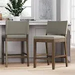 Nathan James Linus Modern Upholstered Dining Chair Solid Rubberwood Legs