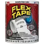 Flex Tape Waterproof Tape, White, 4-In. x 5-ft.