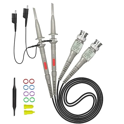 Goupchn Universal P6100 Oscilloscope Clip Probes 100MHz with Accessories Kit 1x ...