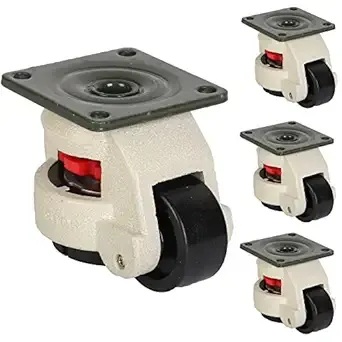 Retractable Leveling Machine Casters Set Of 4 Self Leveling Casters Workbench Ca