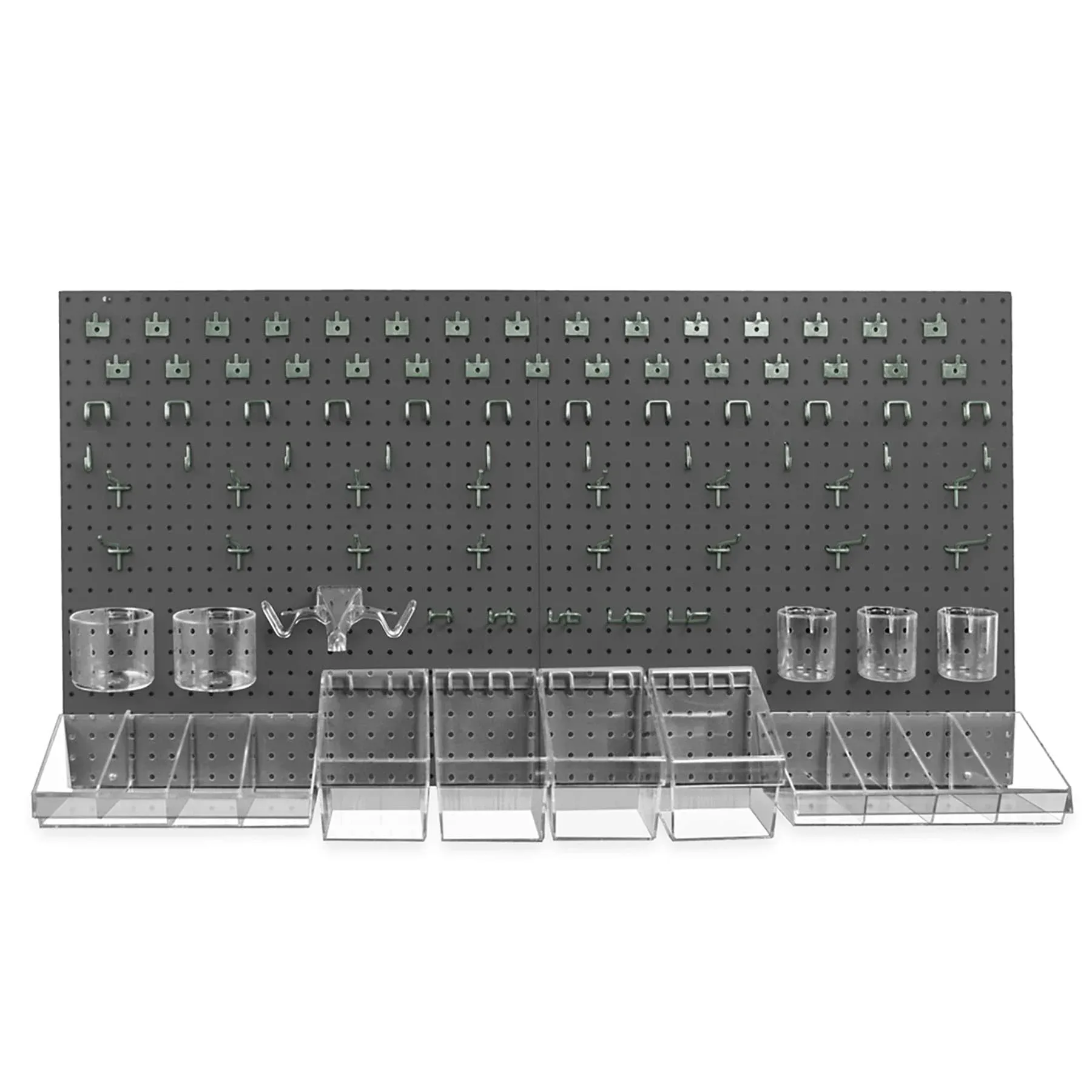 Azar 900988-BLK 125-Piece Pegboard Organizer Kit 2 - 24"x24"