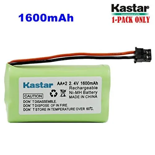 Kastar 1-Pack AAX2 2.4V 1600mAh MSM Plug Ni-MH Rechargeable Battery Replacement for Uniden BT1007 BT-904 BBTY0700001 CEZAi2998 DCX150 DECT1500 D1484 HHR-P506 Home Handset Telephone