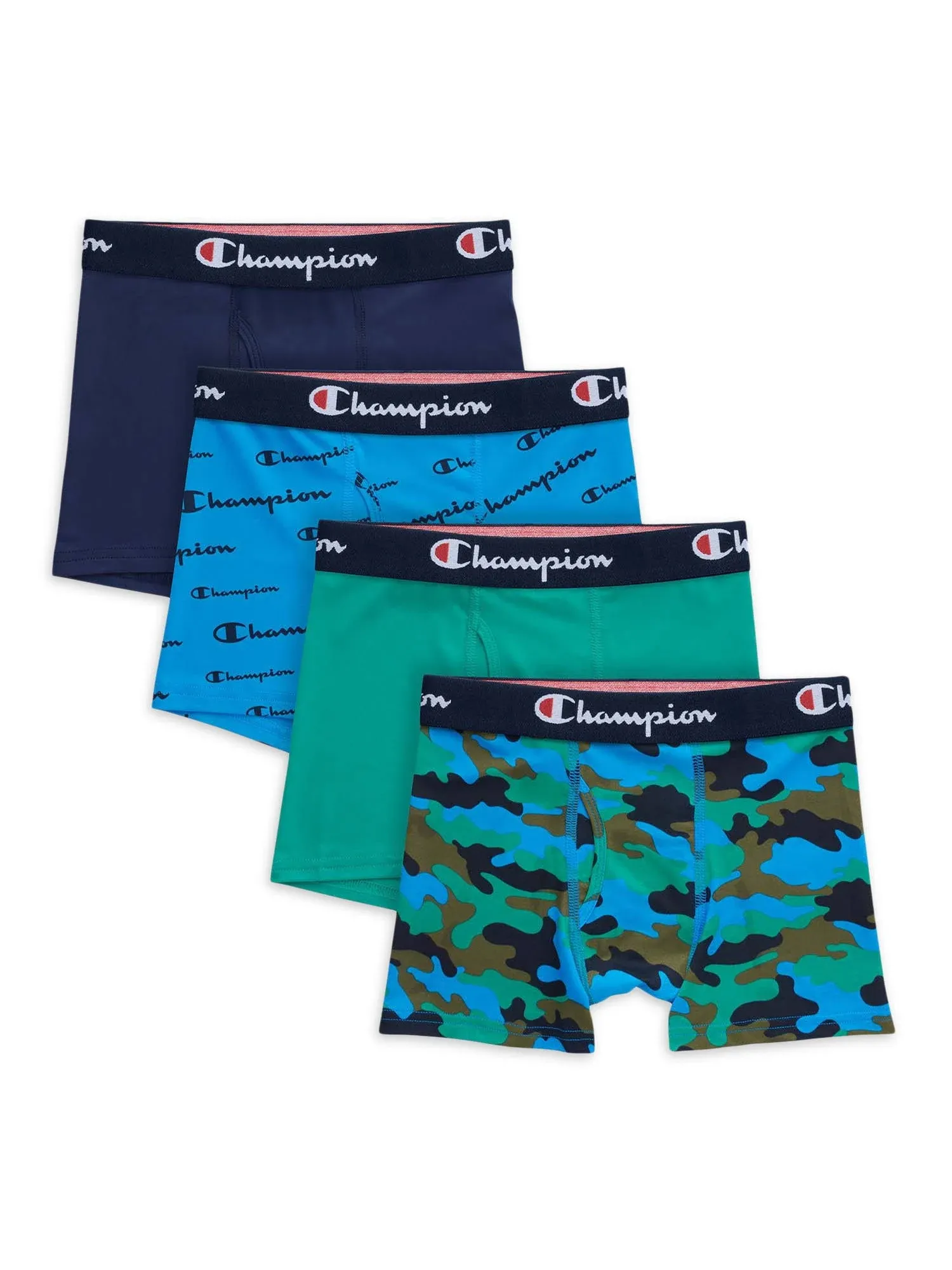 Champion Boys Everyday Active Stretch Boxer Briefs, Assorted 4-Pack