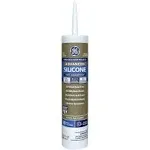 GE Advanced Silicone 2 Window & Door Sealant, White, 10.1 oz.