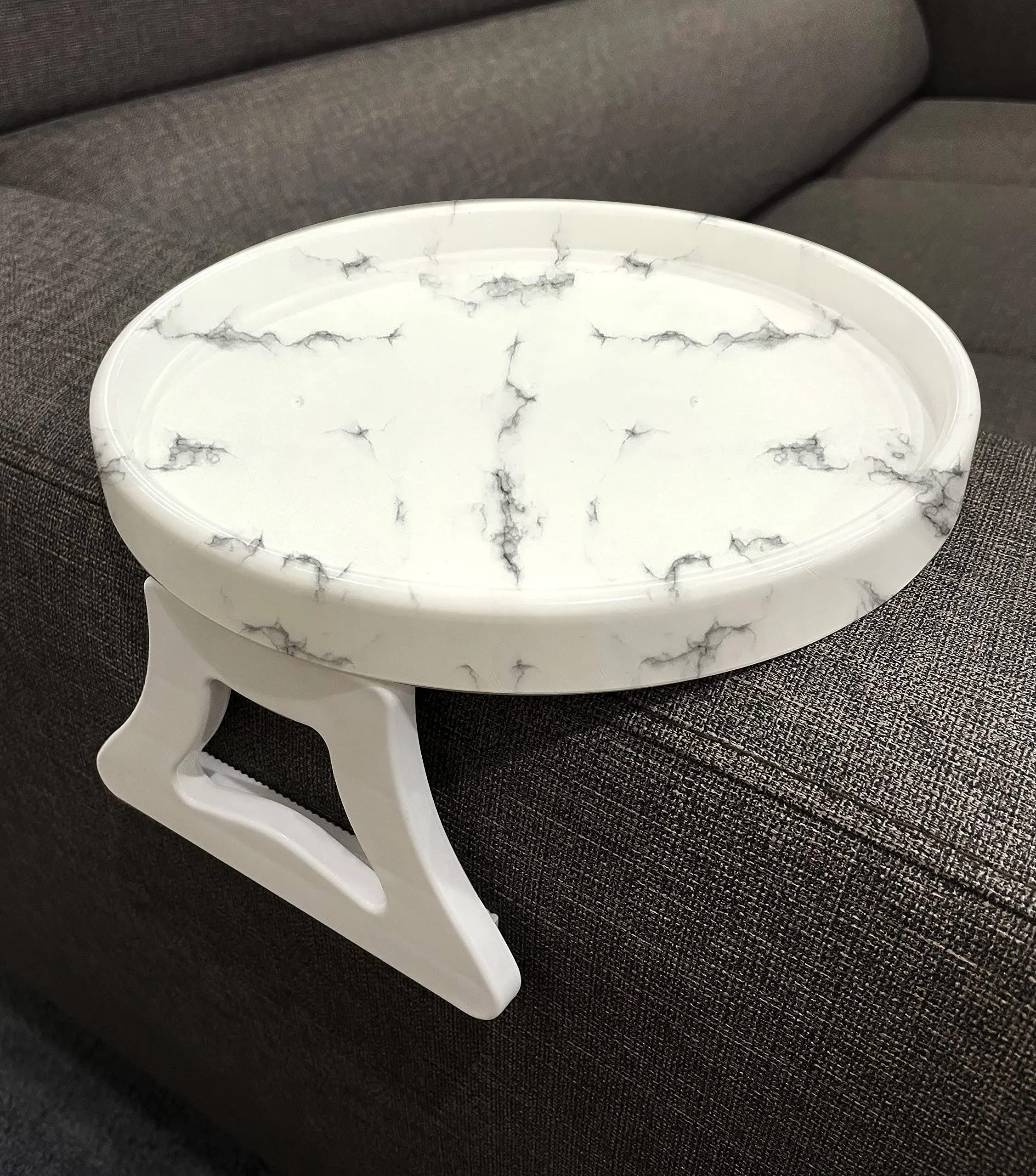 Marble Printed Sofa Arm Clip Table, Armrest Tray Table, Drinks/Remote Control ...