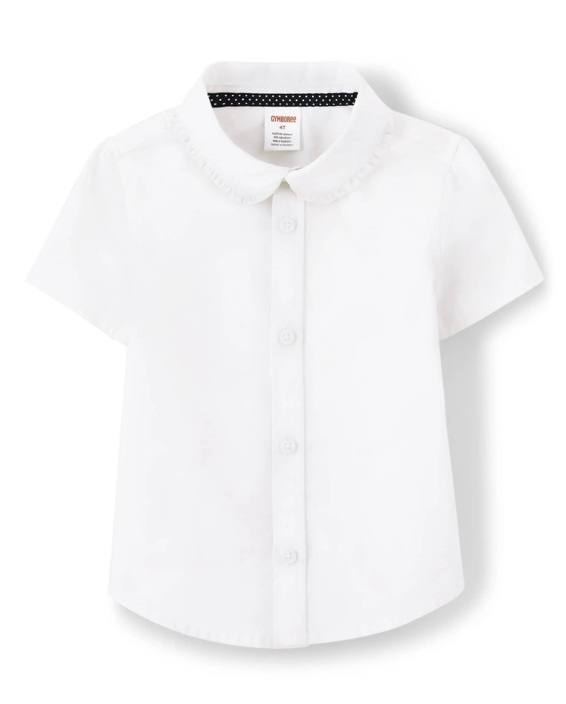 Gymboree Girls' and Toddler Short Sleeve Woven Button Down Shirt Uniform