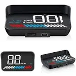 Car Head Up Display, Car Truck OBD2 HUD GPS Speedometer, iKiKin M7 Dual Mode Windshield Projector Car HUD Display for All Cars and Trucks