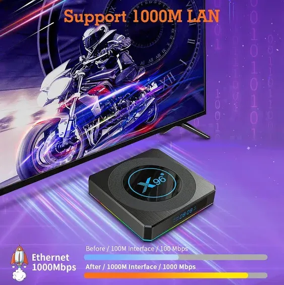 Android TV Box 11.0, X96 X4 Android TV Box 4GB RAM 32GB ROM, Amlogic S905X4 Quad-Core 64bits 1000M LAN Dual-WiFi 2.4G/5G 8K/6K/AV1/3D/USB 3.0/BT 4.2 Android Box